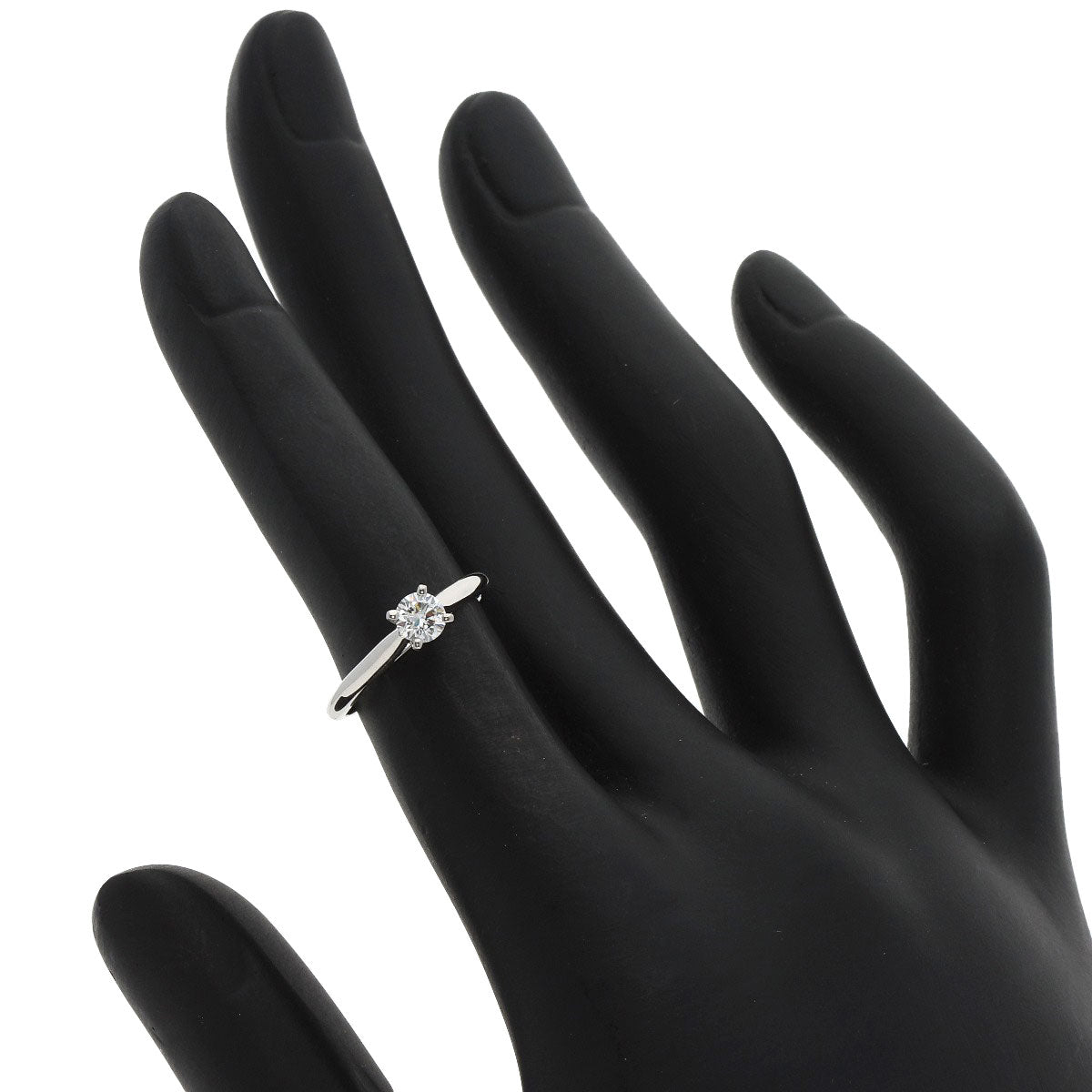 CARTIER   Ring Solitaire Diamond # 45 Platinum PT950 Ladies