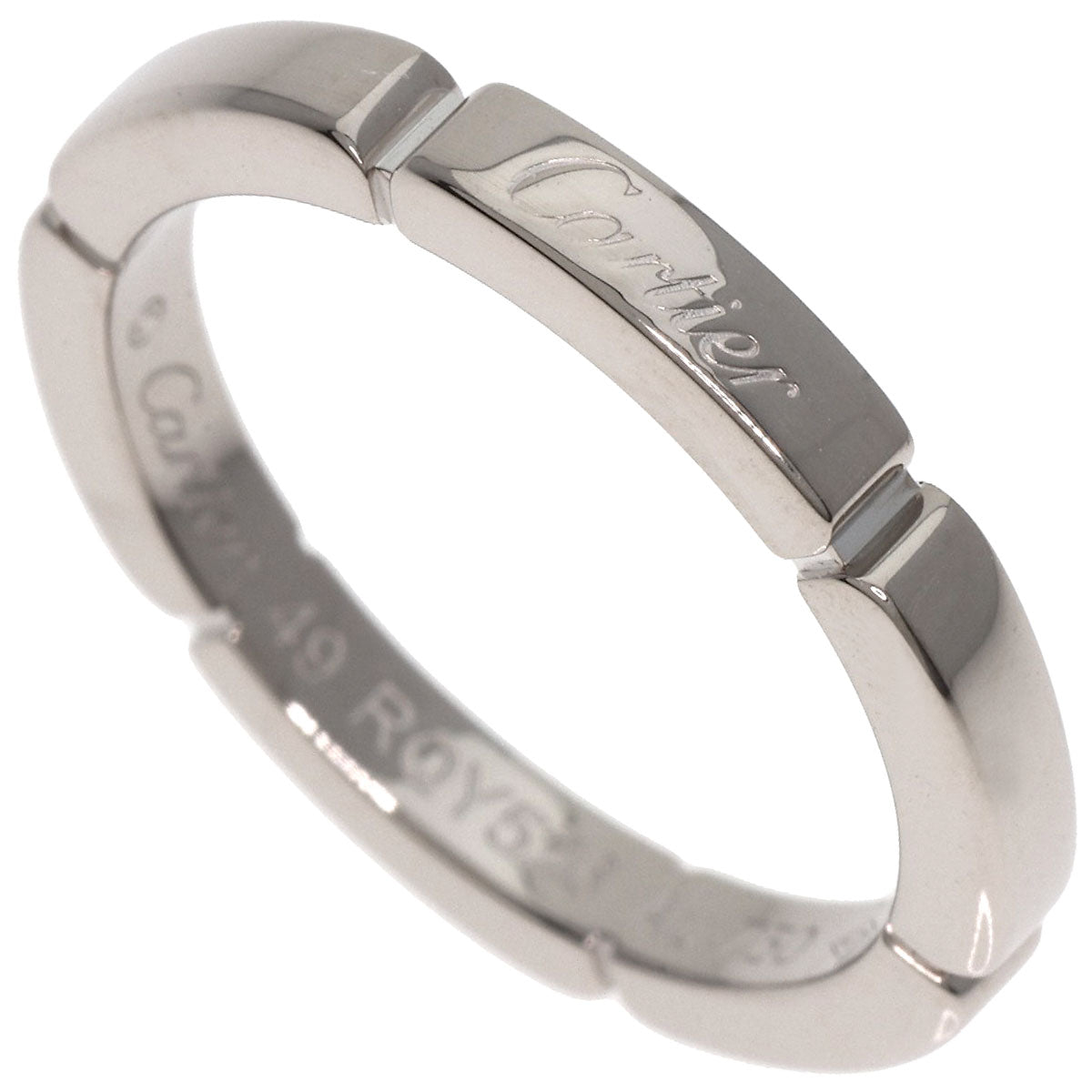 CARTIER   Ring Mailon Panthere # 49 K18 White Gold Ladies