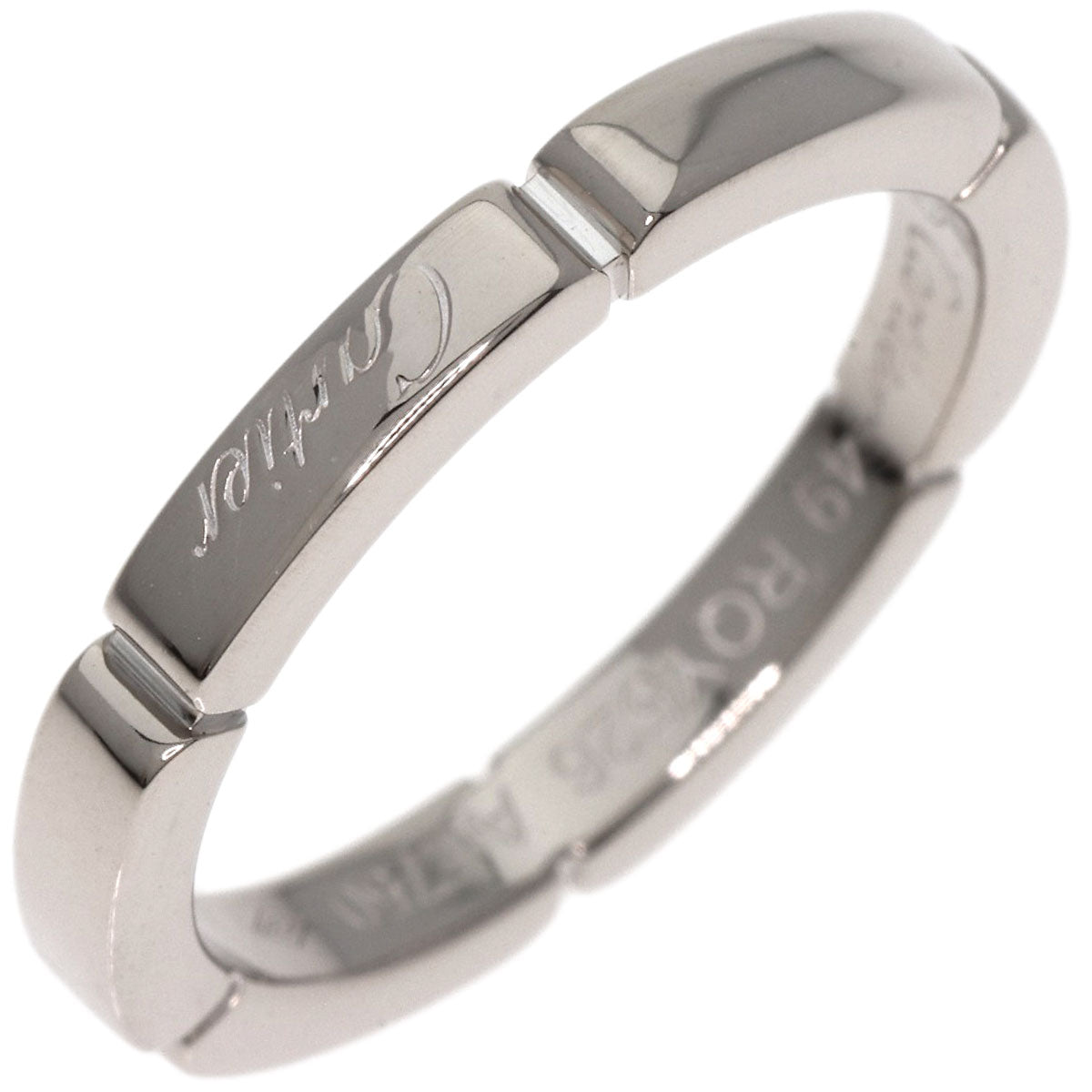 CARTIER   Ring Mailon Panthere # 49 K18 White Gold Ladies