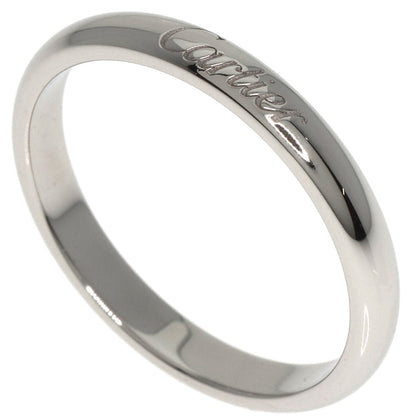 CARTIER   Ring Logo Wedding Band #56 Platinum PT950 Ladies