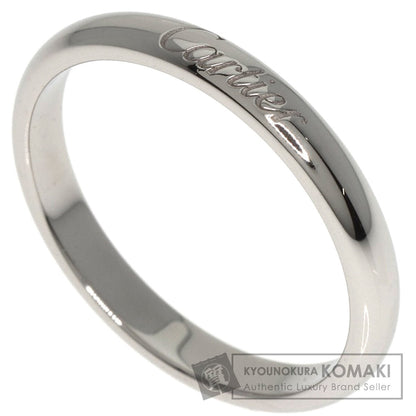 CARTIER   Ring Logo Wedding Band #56 Platinum PT950 Ladies