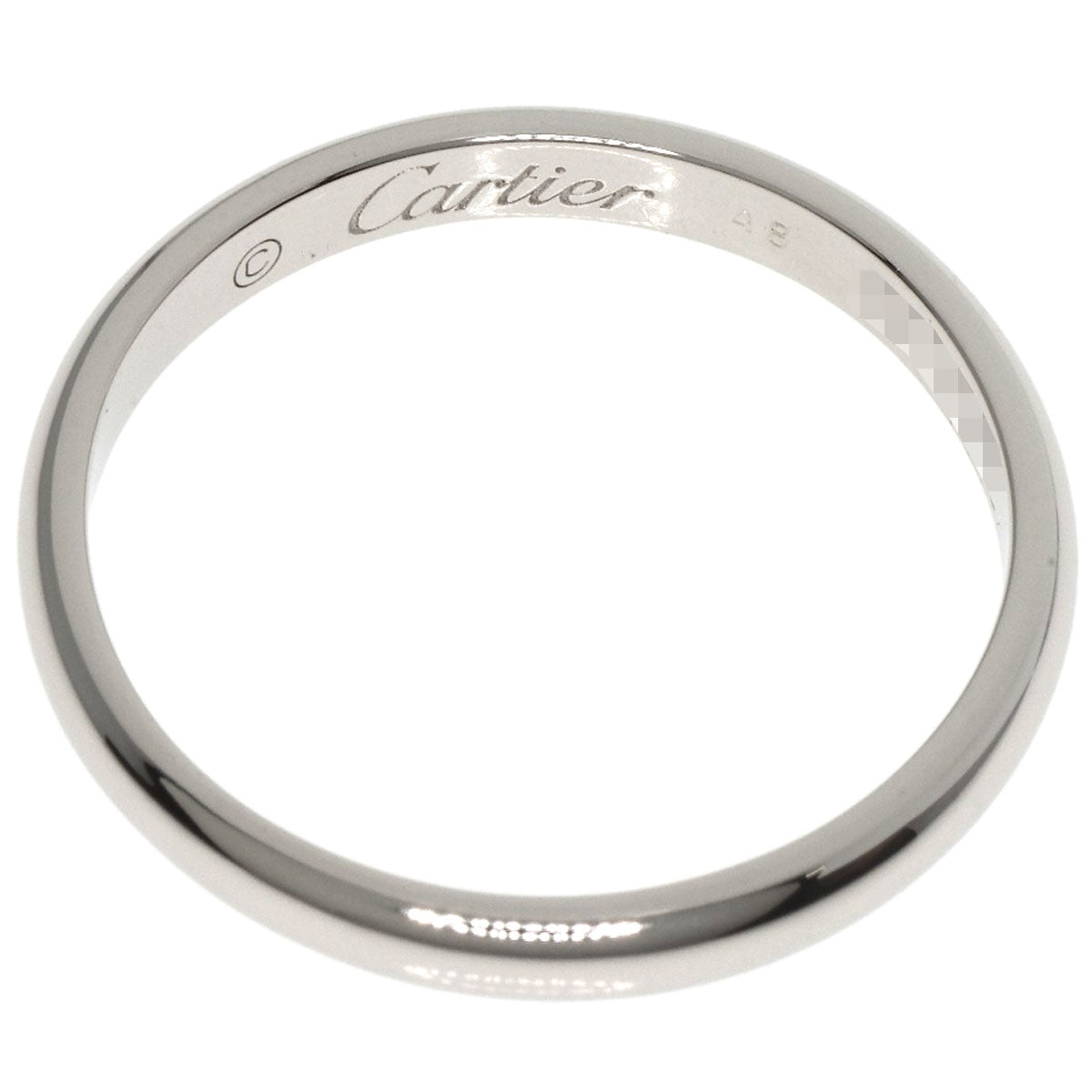 CARTIER   Ring Classic Wedding Band #48 Platinum PT950 Ladies