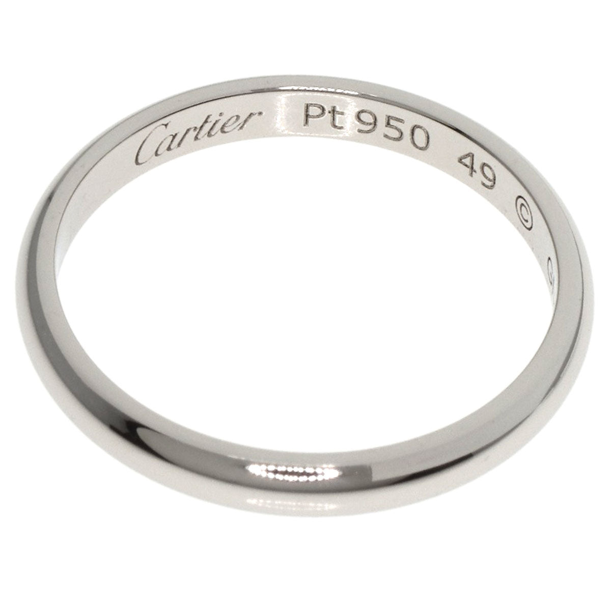 CARTIER   Ring Classic Wedding Band #49 Platinum PT950 Ladies