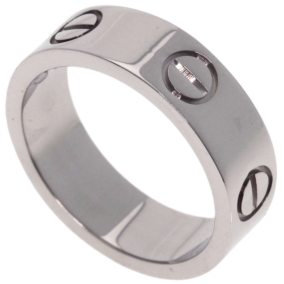 CARTIER love ring #50 Ring K18 White Gold Ladies [Used]