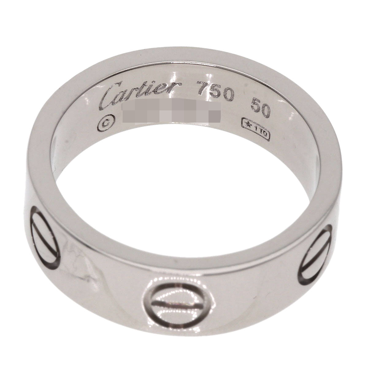 CARTIER love ring #50 Ring K18 White Gold Ladies [Used]