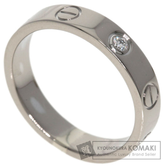 CARTIER   Ring mini love ring 1P Diamond K18 White Gold Ladies
