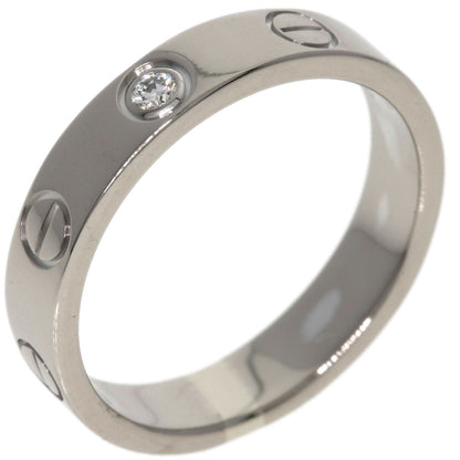 CARTIER   Ring mini love ring 1P Diamond K18 White Gold Ladies