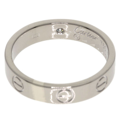 CARTIER   Ring mini love ring 1P Diamond K18 White Gold Ladies