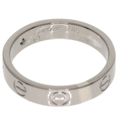 CARTIER   Ring mini love ring 1P Diamond K18 White Gold Ladies