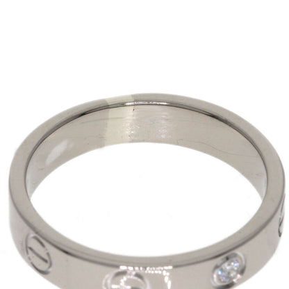 CARTIER   Ring mini love ring 1P Diamond K18 White Gold Ladies