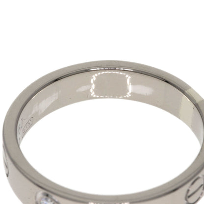 CARTIER   Ring mini love ring 1P Diamond K18 White Gold Ladies