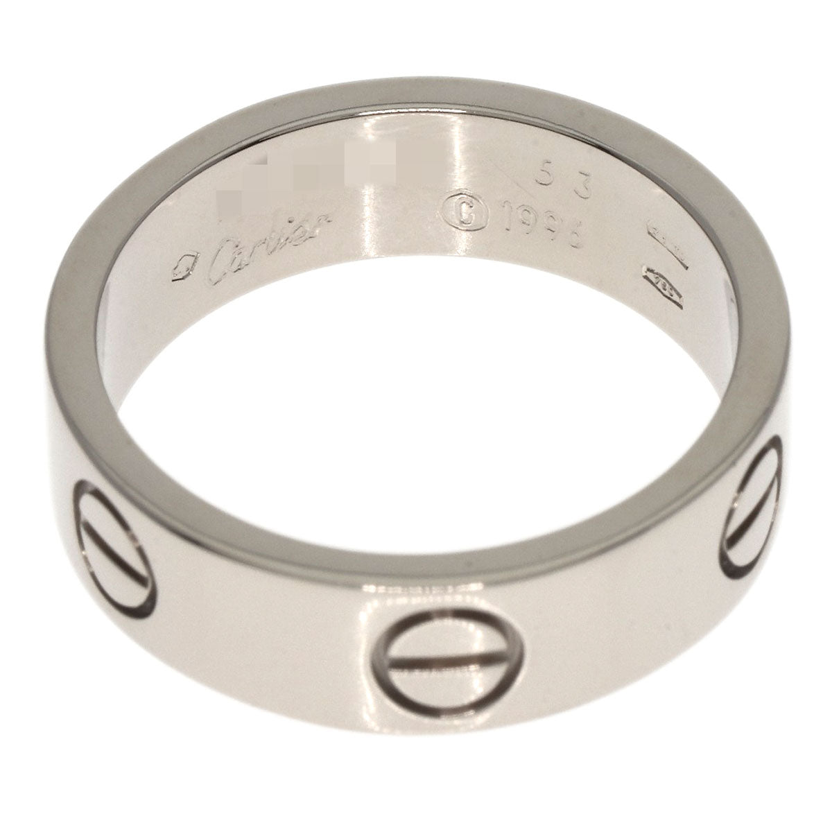 CARTIER   Ring love ring #53 K18 White Gold Ladies