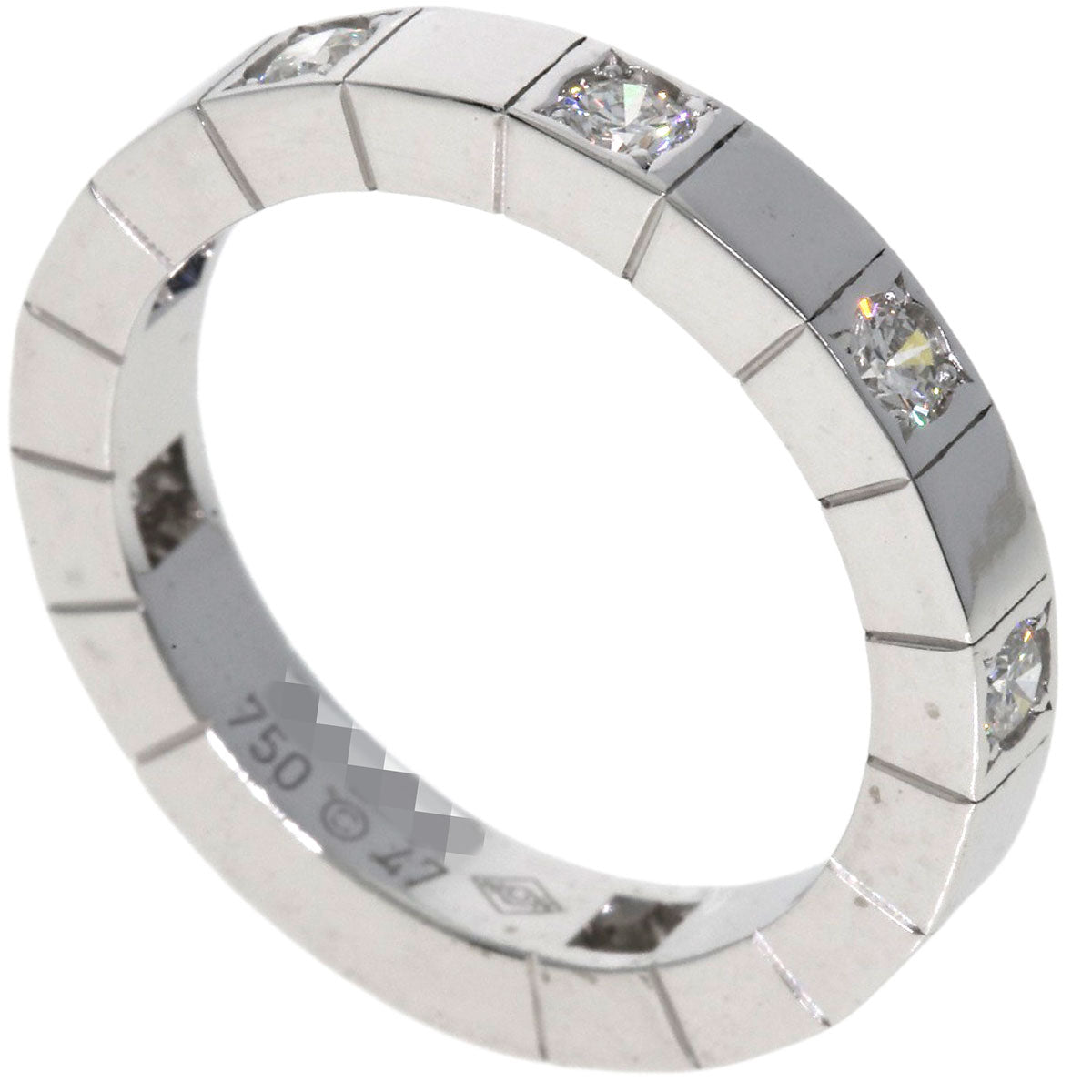 CARTIER Raniere Half Diamond #47 Ring K18 White Gold Ladies [Used]