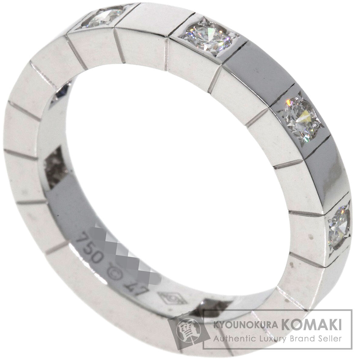 CARTIER Raniere Half Diamond #47 Ring K18 White Gold Ladies [Used]