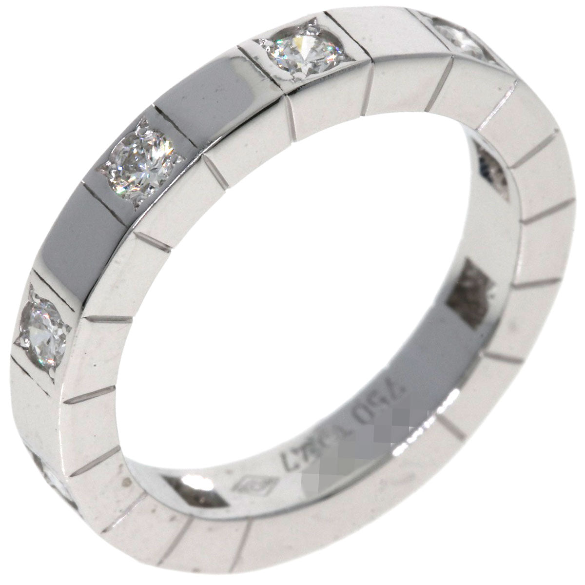 CARTIER Raniere Half Diamond #47 Ring K18 White Gold Ladies [Used]