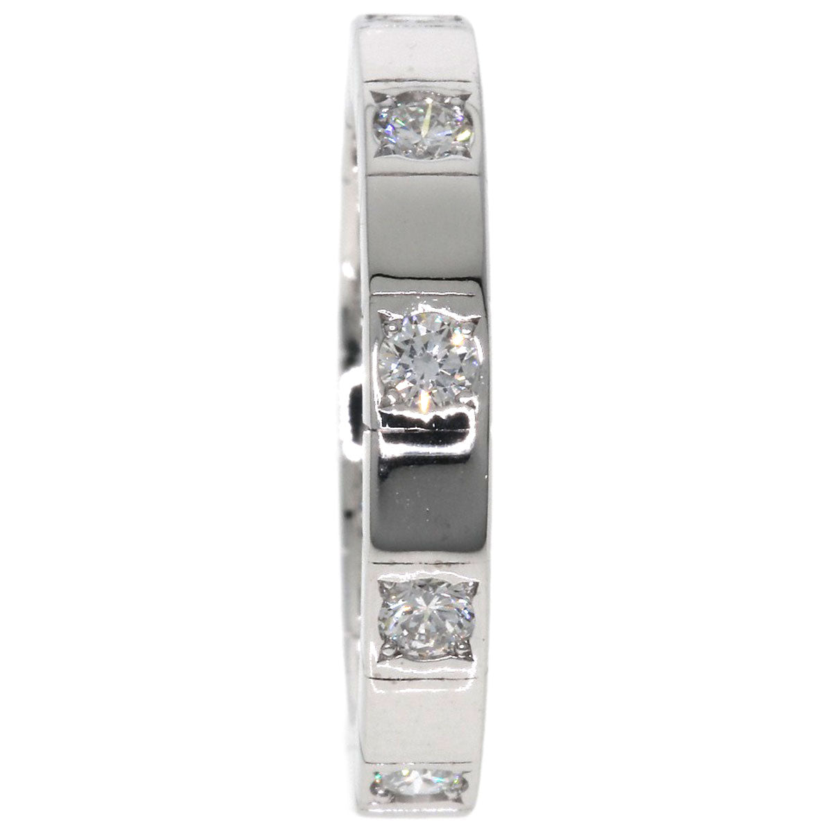CARTIER Raniere Half Diamond #47 Ring K18 White Gold Ladies [Used]