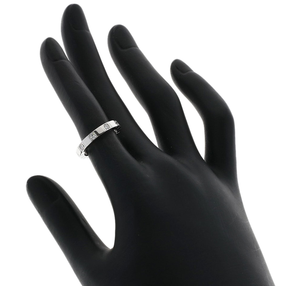 CARTIER Raniere Half Diamond #47 Ring K18 White Gold Ladies [Used]