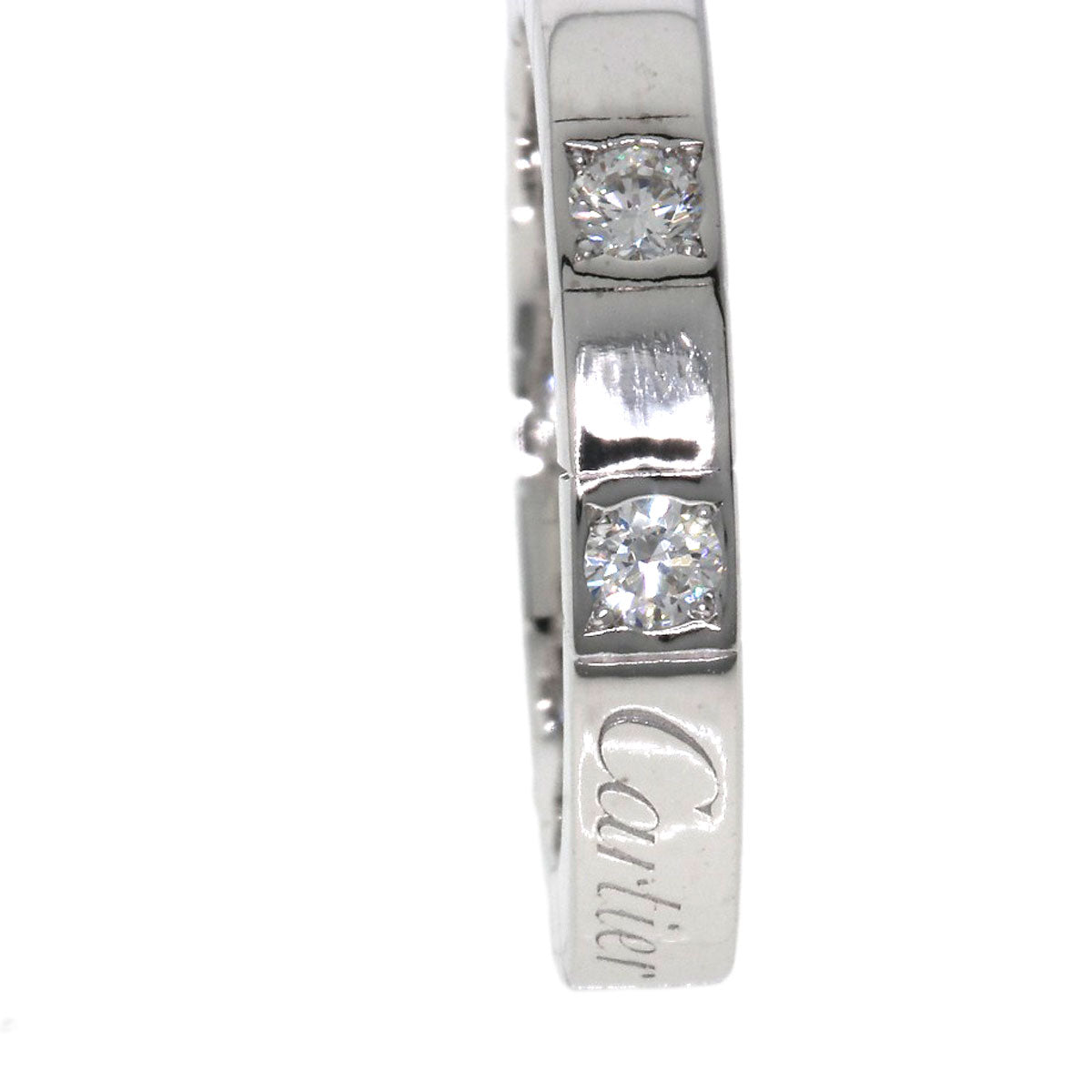 CARTIER Raniere Half Diamond #47 Ring K18 White Gold Ladies [Used]