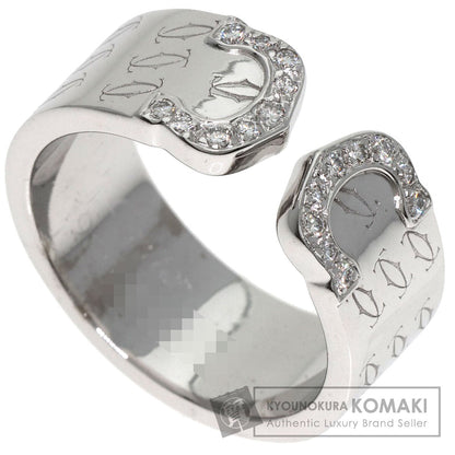 CARTIER C2 Diamond LM #53 Ring K18 White Gold Ladies [Used]