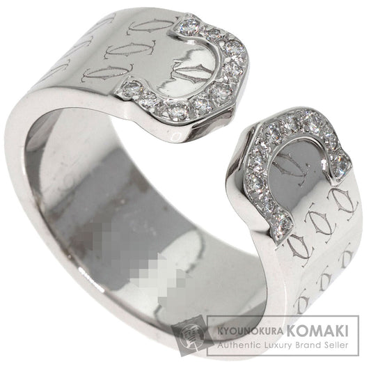 CARTIER C2 Diamond LM #53 Ring K18 White Gold Ladies [Used]