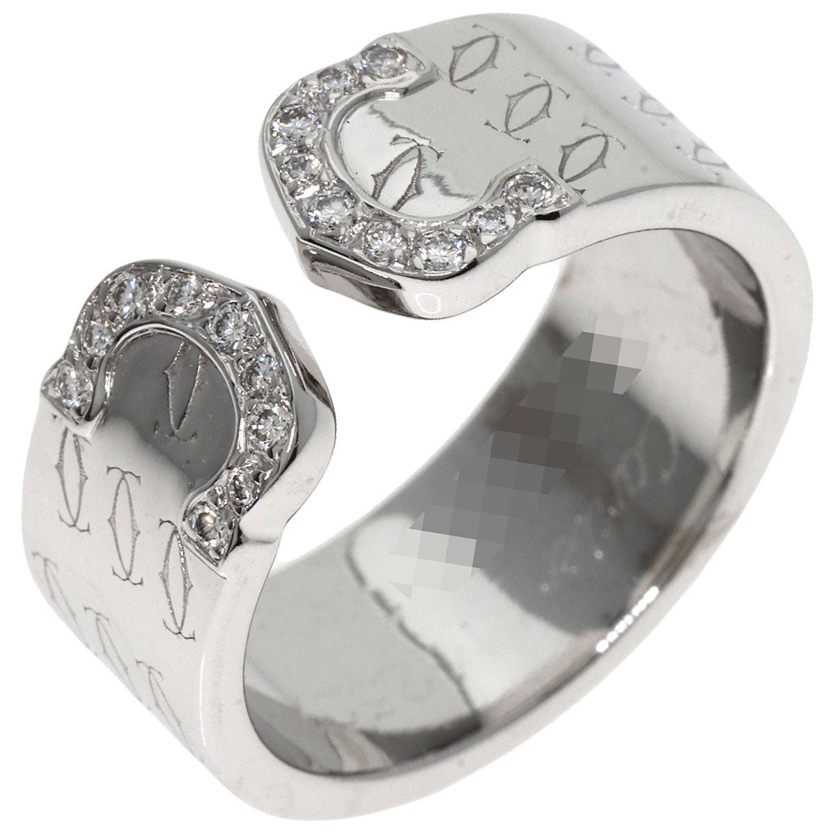 CARTIER C2 Diamond LM #53 Ring K18 White Gold Ladies [Used]