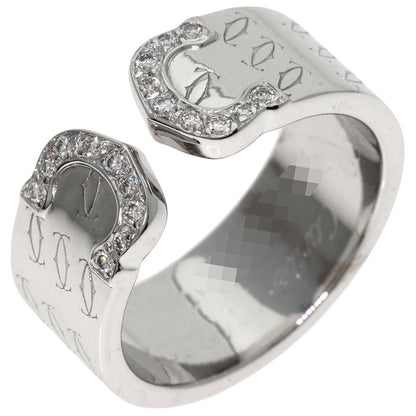 CARTIER C2 Diamond LM #53 Ring K18 White Gold Ladies [Used]
