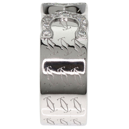 CARTIER C2 Diamond LM #53 Ring K18 White Gold Ladies [Used]