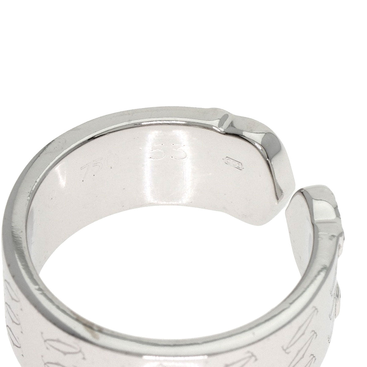 CARTIER C2 Diamond LM #53 Ring K18 White Gold Ladies [Used]