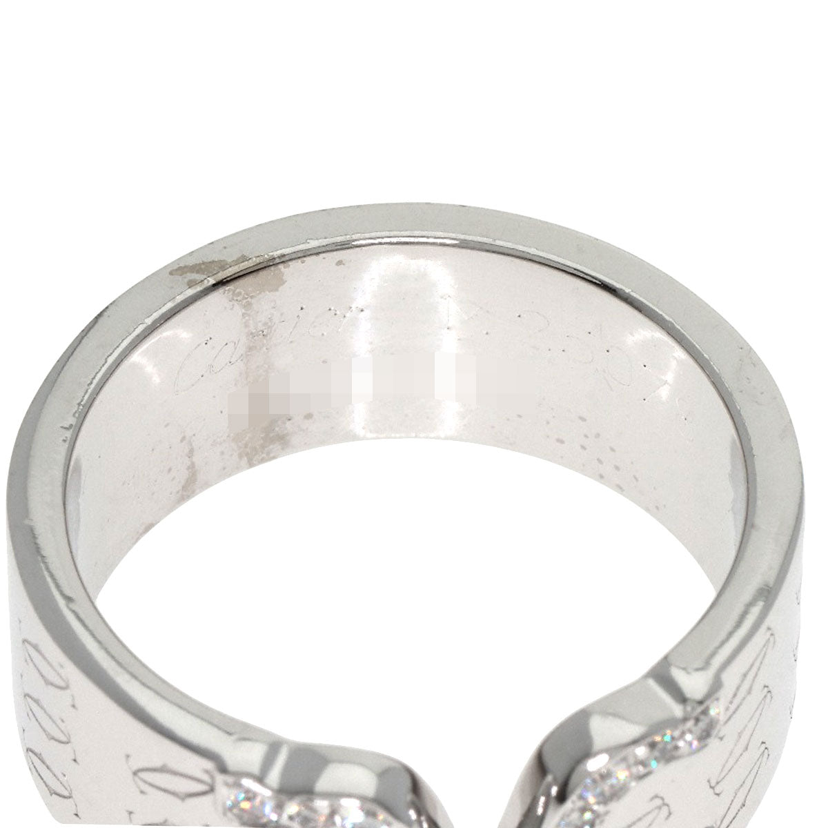 CARTIER C2 Diamond LM #53 Ring K18 White Gold Ladies [Used]