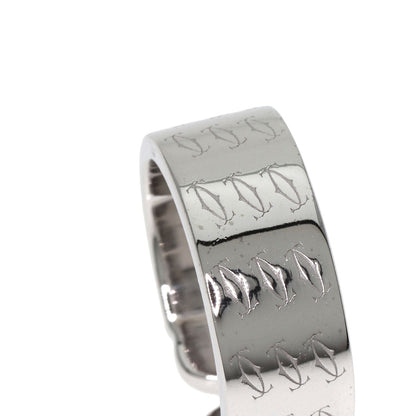 CARTIER C2 Diamond LM #53 Ring K18 White Gold Ladies [Used]
