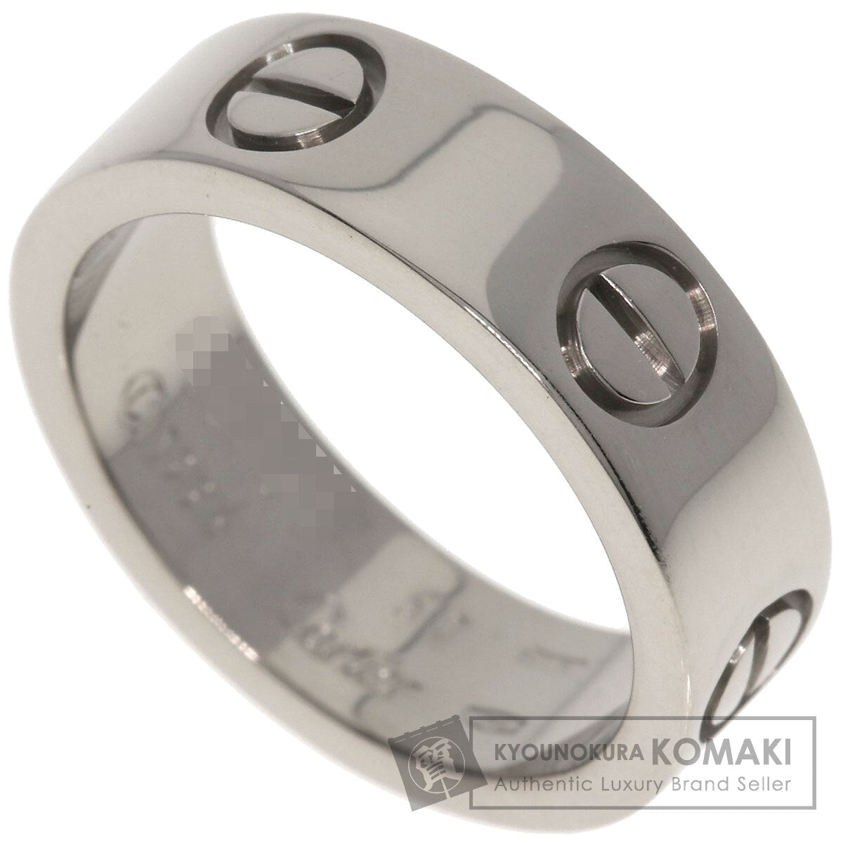 CARTIER love ring #50 Ring K18 White Gold Ladies [Used]