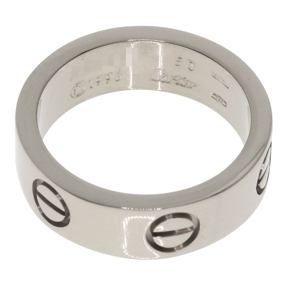 CARTIER love ring #50 Ring K18 White Gold Ladies [Used]