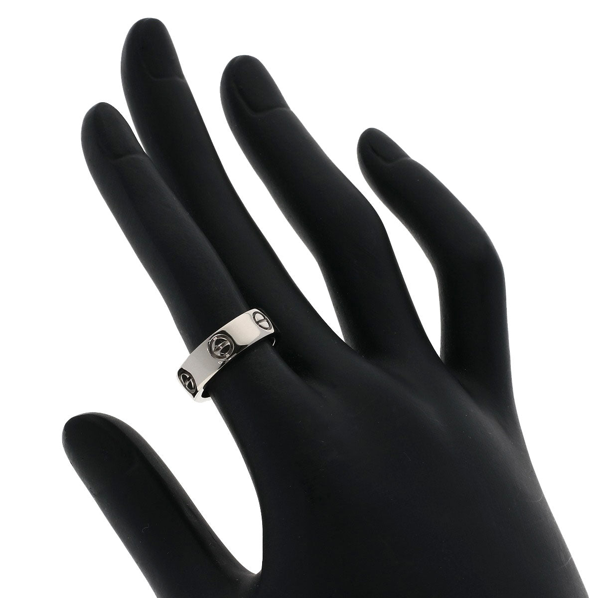 CARTIER love ring #50 Ring K18 White Gold Ladies [Used]