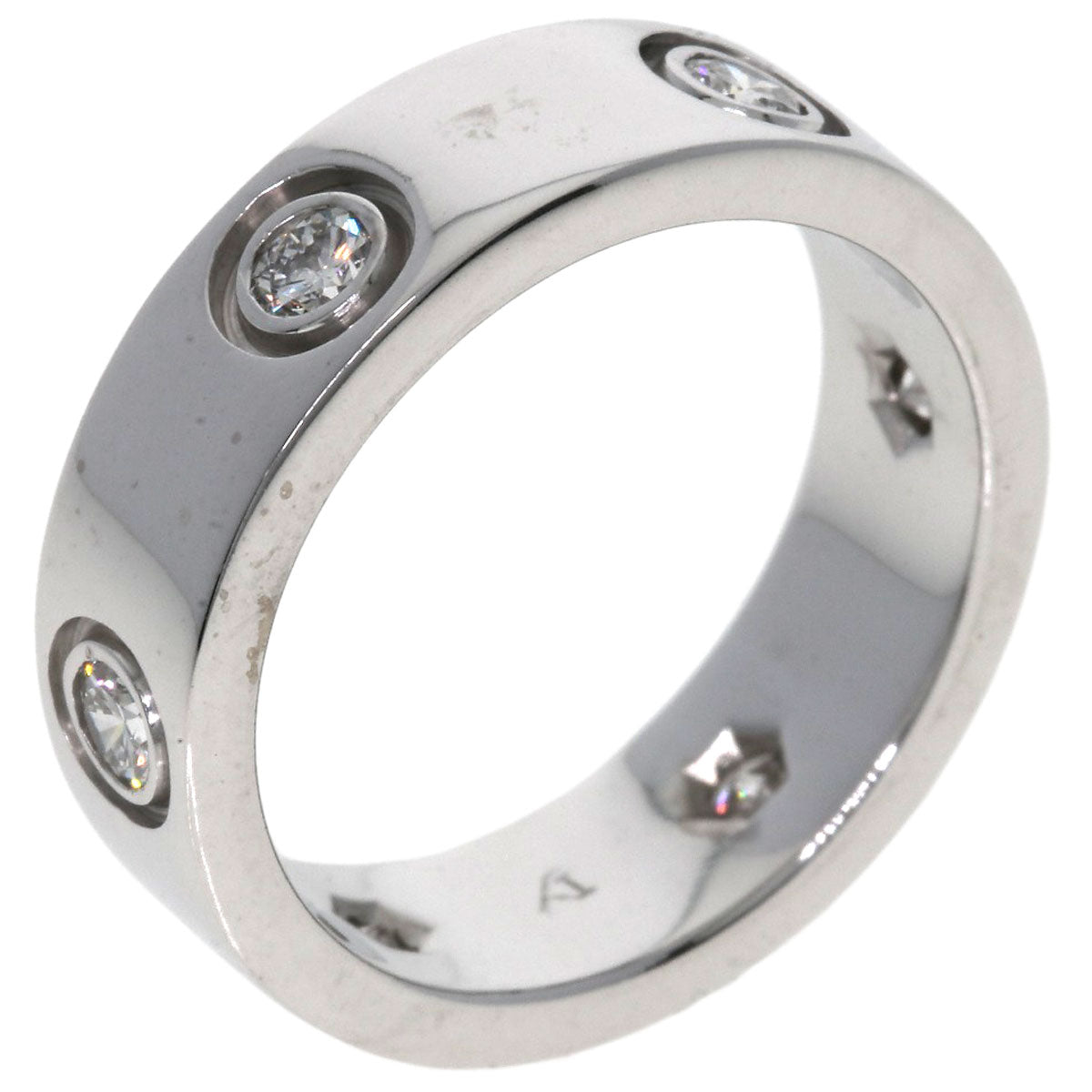CARTIER   love ring full diamond #49 Ring  K18 White Gold Ladies [Used]