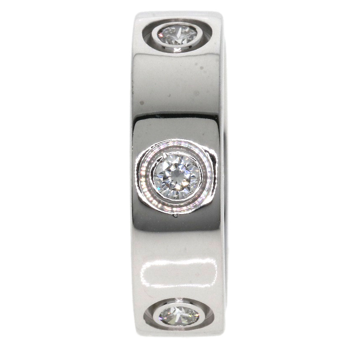 CARTIER   love ring full diamond #49 Ring  K18 White Gold Ladies [Used]