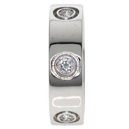 CARTIER   love ring full diamond #49 Ring  K18 White Gold Ladies [Used]