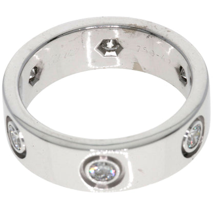 CARTIER   love ring full diamond #49 Ring  K18 White Gold Ladies [Used]