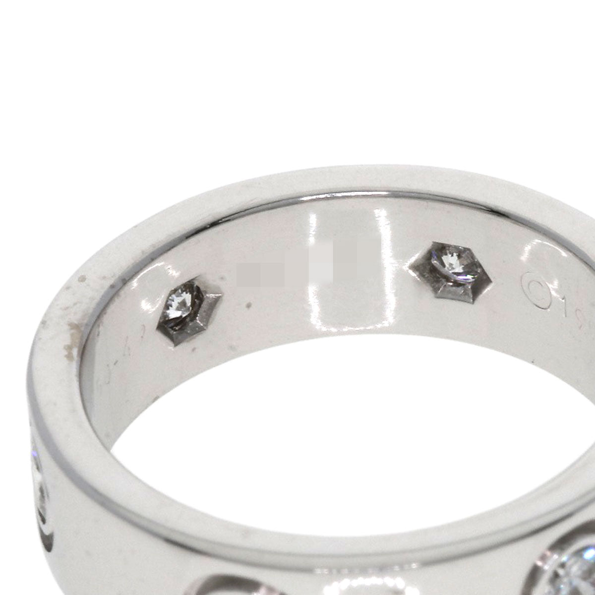 CARTIER   love ring full diamond #49 Ring  K18 White Gold Ladies [Used]