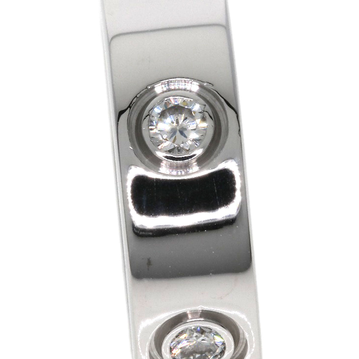 CARTIER   love ring full diamond #49 Ring  K18 White Gold Ladies [Used]