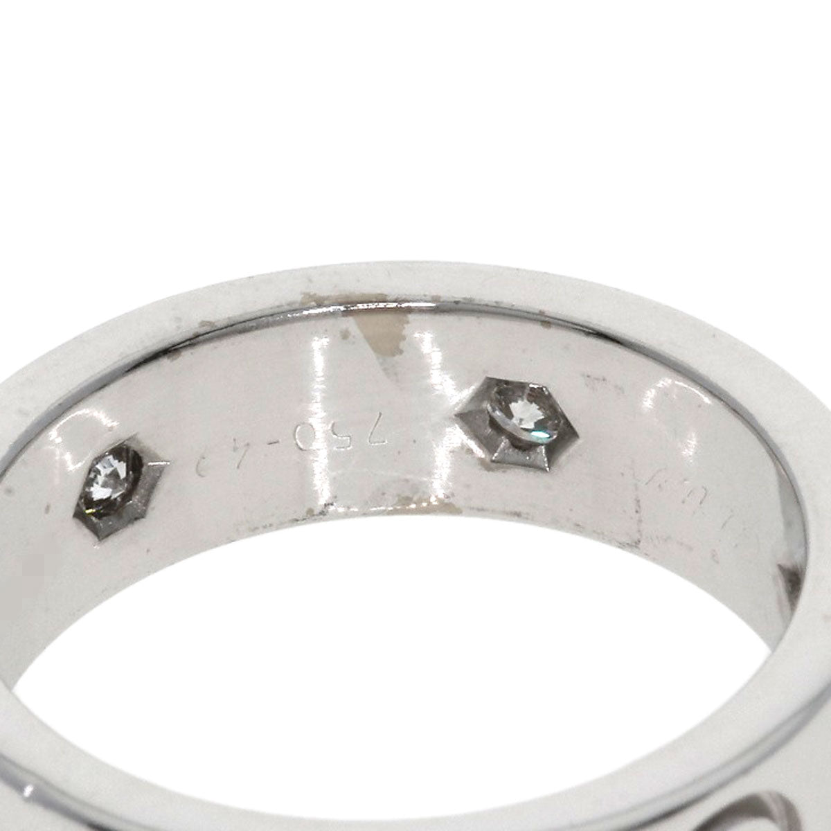 CARTIER   love ring full diamond #49 Ring  K18 White Gold Ladies [Used]