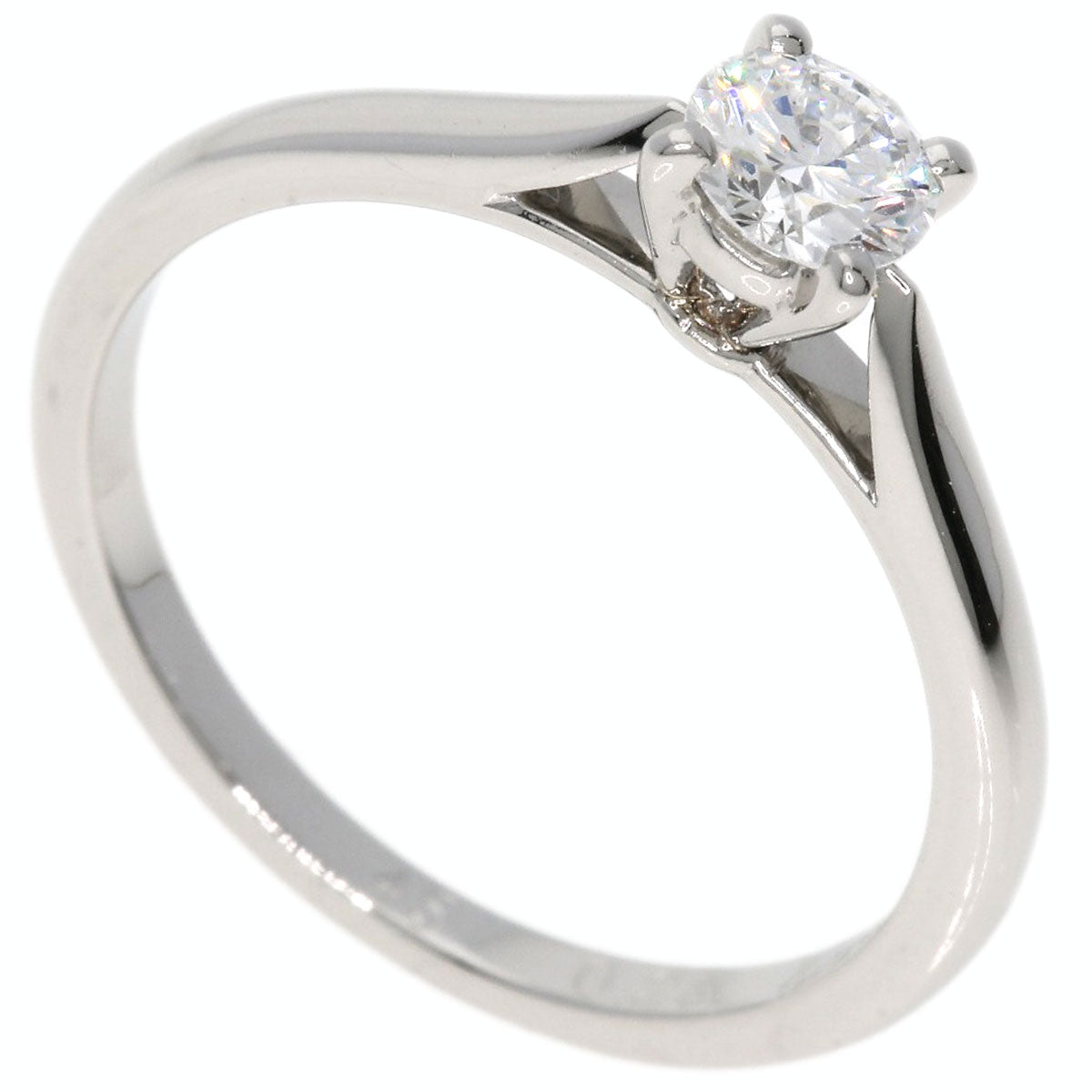 CARTIER   Ring Solitaire Diamond # 45 Platinum PT950 Ladies