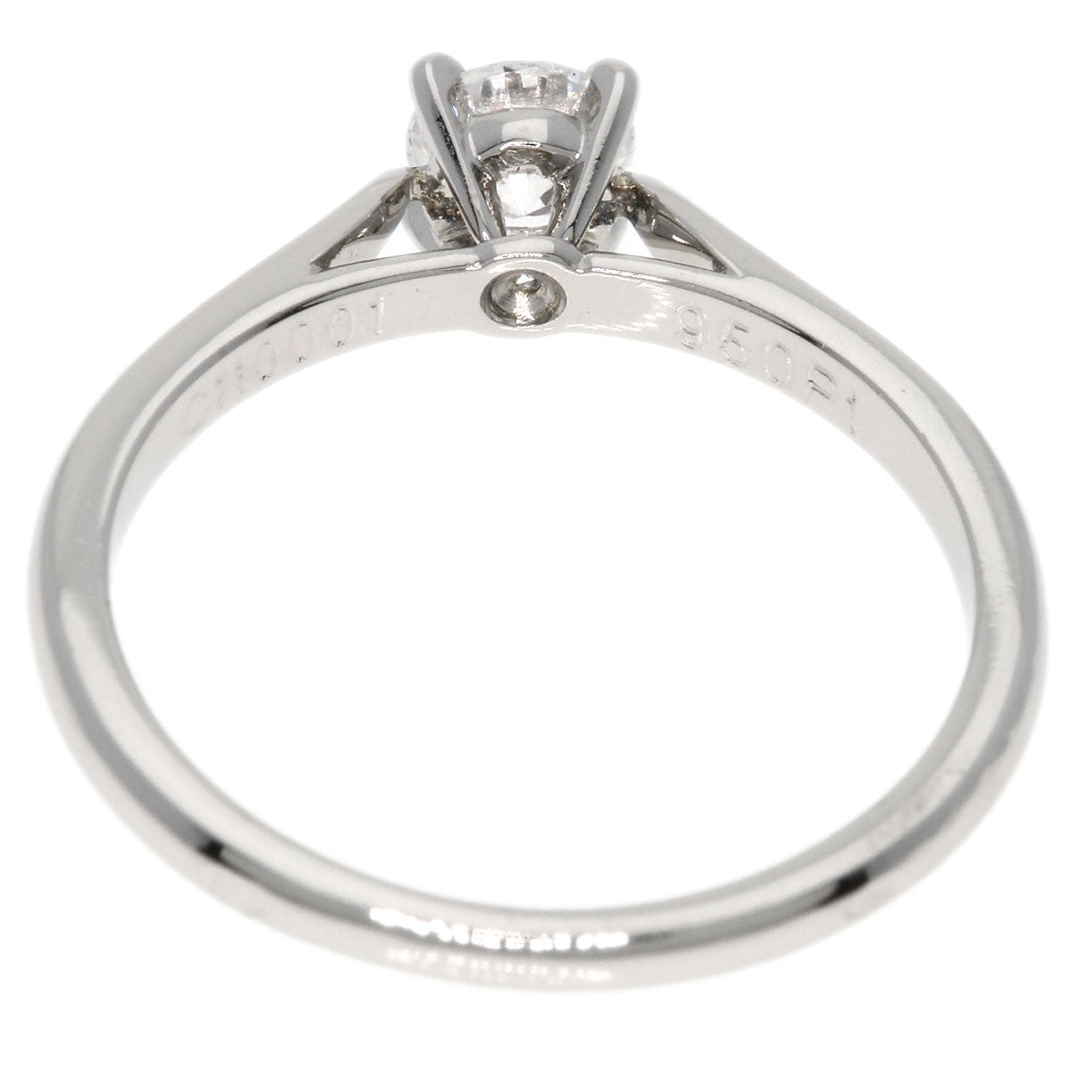 CARTIER   Ring Solitaire Diamond # 45 Platinum PT950 Ladies