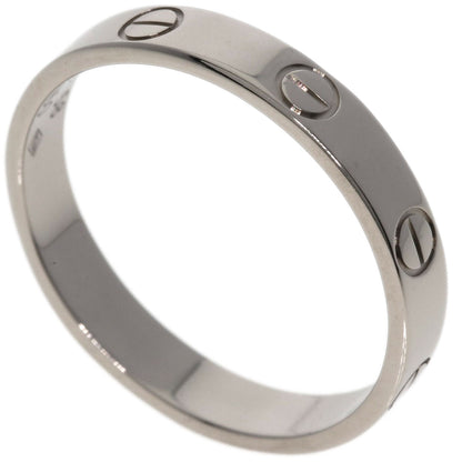 CARTIER   Ring Mini love ring #58 K18 White Gold Ladies