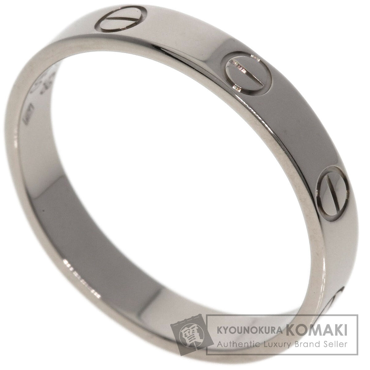 CARTIER   Ring Mini love ring #58 K18 White Gold Ladies