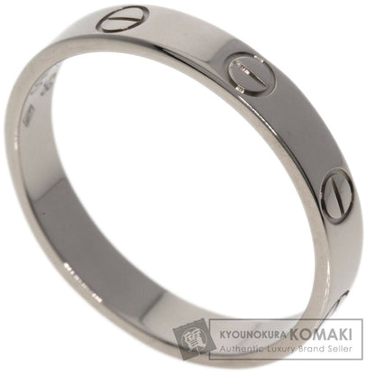 CARTIER   Ring Mini love ring #58 K18 White Gold Ladies