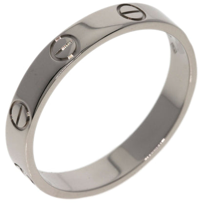 CARTIER   Ring Mini love ring #58 K18 White Gold Ladies
