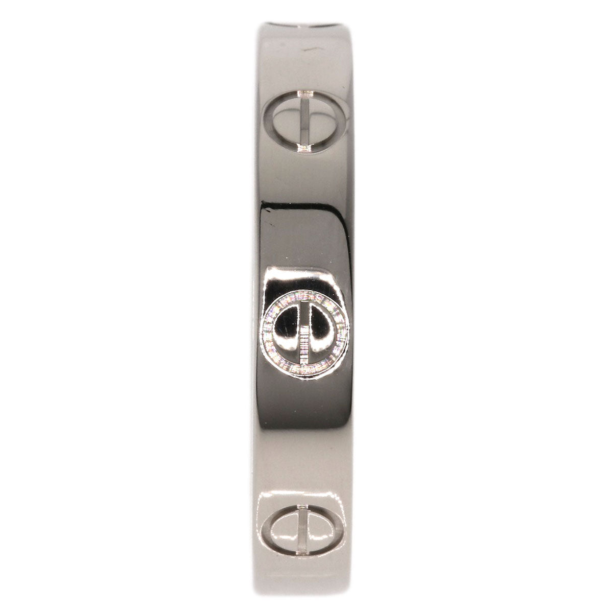 CARTIER   Ring Mini love ring #58 K18 White Gold Ladies
