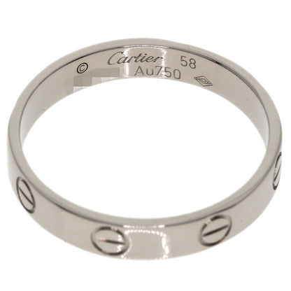 CARTIER   Ring Mini love ring #58 K18 White Gold Ladies