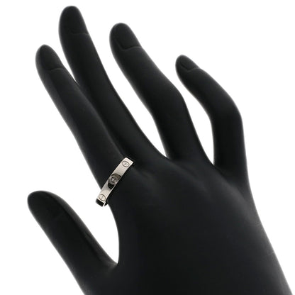 CARTIER   Ring Mini love ring #58 K18 White Gold Ladies