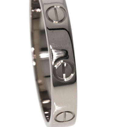 CARTIER   Ring Mini love ring #58 K18 White Gold Ladies